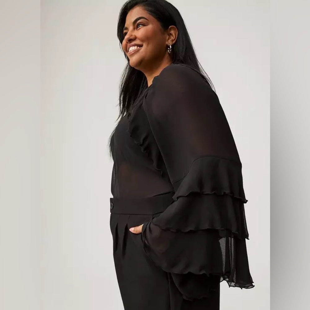 Long Sleeve Ruffle Top - Picture 3 of 4